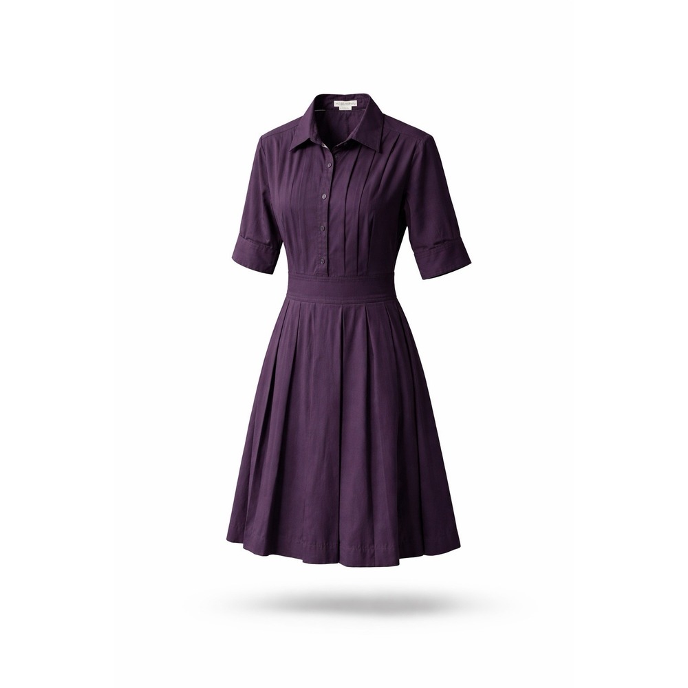 Anthropologie Lili's Closet Womens Shirtdress Size 8 Purple Plum Career Weekend